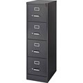 Lorell 4-Drawer Commercial-Grade Vertical File Cabinet, 15W x 22D x 52H, Black LLR42294